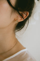 [MADE] タイニーリボンピアス (14k gold plated)