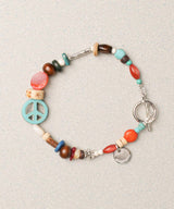 ピースマークシンボルブレスレット / PEACEMARK SYMBOL BRACELET-TURQUOISE :  ARCHIVE-001