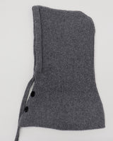 Tenu two-button hoodie knit ribbon strap balaclava