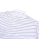 [UNISEX] Logo Applique Linen-Blend Baseball Shirt (White)