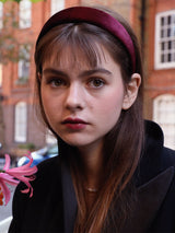 Burgundy Velvet Headband (6611533725814)