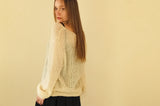 Garden loose V neck knit *Ivory
