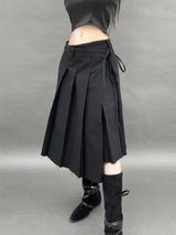 ベターラップアンバランスロングプリーツスカ－ト/797. Better wrap unbal long pleats sk (2color)