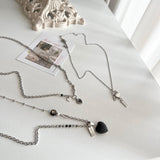 bru キッチブラックハートシックヒップネックレス/bru Kitchi Black Heart Chic Hip Necklace