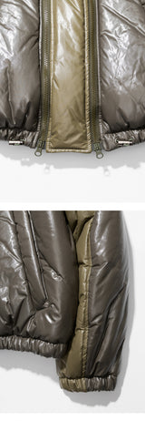 Unisex Zipped Duck Down Padding (Olive Khaki)