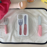 カトラリージェリーハードケース / Pink cutlery case - jelly hard