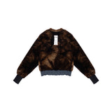 [UNISEX] Tie-Dye Faux-Shearlng Pullover (Brown) (6656345866358)