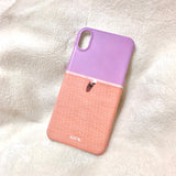 パープルスクエアスマホハードケース / Purple square hard case
