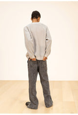 ハーフインシジョンオーバーニット/HALF INCISION OVERSIZED KNIT