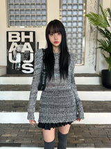 ボカシウェーブルーズニット/Bokashi weave loose knit