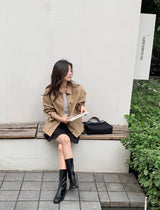 [SHOPPERMADE] Classic Half Trench Coat (2color)