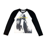 ドントカムラグランロングスリーブTシャツ/DON'T COME RAGLAN LONG SLEEVE, WHITE