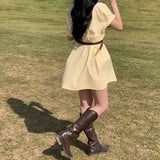 [Bellide made/Short, Long] キャンディ半袖シャツドレス