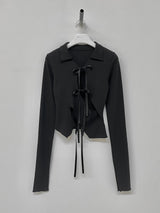 リボンカラーTシャツ / RIBBON COLLAR T-SHIRT