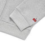 スモールチェリークロップフーディージップアップ／SMALL CHERRY CROP HOODIE ZIP UP [MELANGE GRAY]