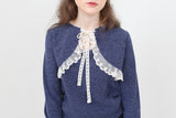 パーミナインフリルレースニット / peminine frill lace knit