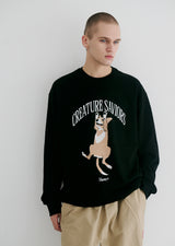 CS ラッキークルーネック / BSR2223FWPO070 CS LUCKY CREWNECK BLACK