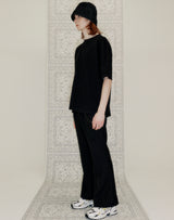 YELLOW TAP OVERSIZED T-SHIRT BLACK (6691422273654)