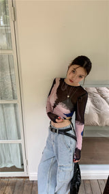 anti-sun see-through top