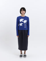 BASIC SAFARI POLY SKIRT (NAVY)