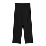 ミニマルベルトピンタックスラックス (4 color)