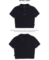 テリー Vネック カラー クロップ T / CHARMS TERRY V-NECK COLLAR CROP T NV