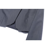 カッティングクロスクロップジャケット/CUTTING CROSS CROP JACKET GRAY (6682531922038)