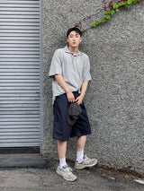 ローデニムワンタックバミューダアパンツ