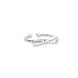 [925 SILVER] Ribbon knots Open ring