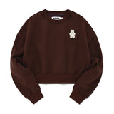 ウィティーバニークロップ丈スウェットシャツ／WITTY BUNNY CROP SWEATSHIRT [BROWN]