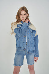 ニットデニムジャケット/ KNIT DENIM JACKET [6673]