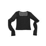 スクエアメッシュトップ / SQUARE MESH TOP(2WAY) #BLACK
