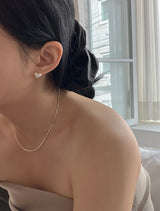 [92.5silver] マットハートピアス (スタッドバージョン)