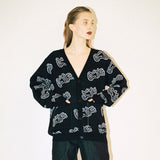 LOGO JACQUARD OVERSIZED CARDIGAN (KYTZ7CDR01W) (6541180076150)