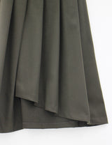 アンバランスプリーツスカート / Unbalanced pleated skirt (2color)