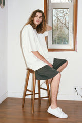 SOLAR PIGMENT 1/2 WIDE SWEAT PANTS (Charcoal) (6680166727798)