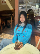 [SALE] blue flower knit