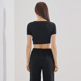 OリングシャーリングクロップTシャツ/O-Ring Shirring Crop Tee(9184)