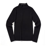 PICOT STITCH RIBBED TURTLENECK T-SHIRT_BLACK