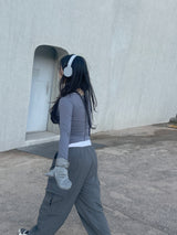 2WAY スパンデックススリットスリムロングスリーブ / Two-Way Spandex Slit Slim Long sleeve