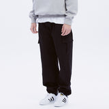 ワイドコットンカーゴパンツ / WIDE COTTON CARGO PANTS - BLACK