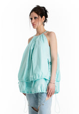 ポケットバルーンミニドレス / POCKET BALLOON MINI DRESS (AQUA)