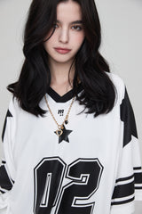 フットボールスタージャージオーバーサイズTシャツ / FOOTBALL STAR JERSEY OVERSIZED T-SHIRT OFF WHITE