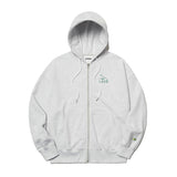 チェリーケーキ柄ジップアップフーディー／CHERRY CAKE PATTERN ZIP UP HOODIE [MELANGE GRAY]