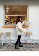 Ankara tteokbokki fleece coat