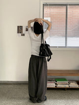ナッツビッグジッパーポケットブラックショルダーバッグ / Nuts big zip pocket black shoulder bag