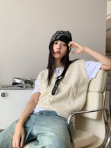 Quattro wool knit vest
