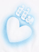 ハートステンシルクロップTシャツ / HEART STENCIL CROP TSHIRTS-CLOUD SKY