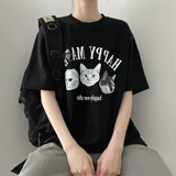ハッピーキャットショートスリーブシャツ / Happy cat short sleeve shirt