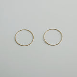 14K GOLD 27MM PIPE RING EARRING (6680545198198)